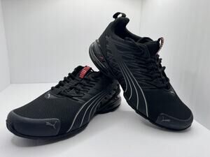 Puma Voltaic Evo Men Running Shoes Black Dark Grey Metallic Size 8.5 New